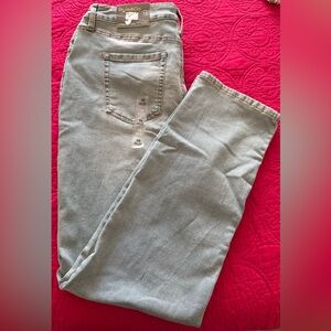 Style & Co Women's Straight Leg Jeans Motif Wash Short Size 16